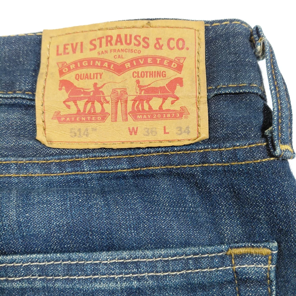 Levi's 514 Men’s Jeans 100% Cotton Blue 36x34